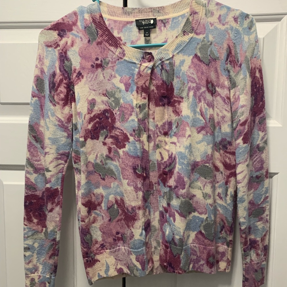 Floral Talbots Cardigan-small-never worn